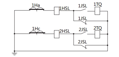 JSL-16繼電器構(gòu)成的去分流操作機構(gòu)的保護原理圖