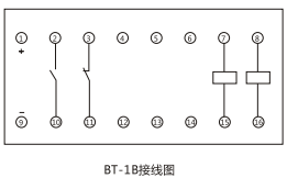 BT-1B/90同步檢查繼電器內(nèi)部接線及外引接線圖