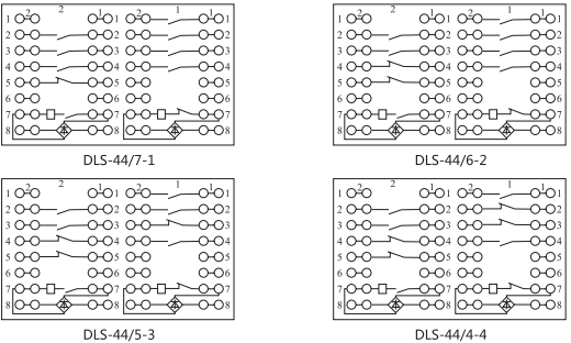 DLS-43/5-5雙位置繼電器內(nèi)部連接線圖片3