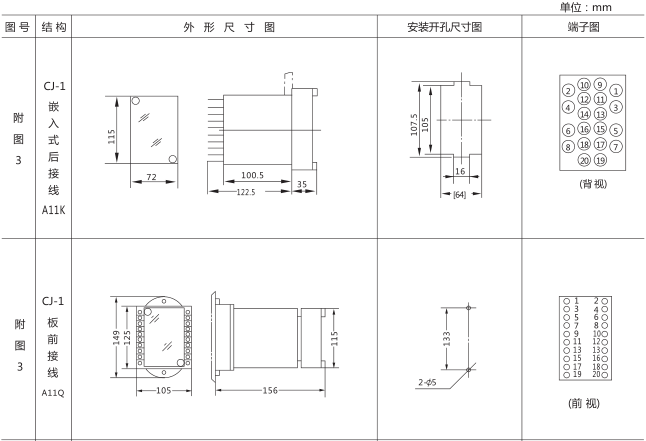 SS-52時(shí)間繼電器外形及開孔尺寸圖片一