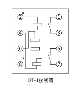 DT-1/130同步檢查繼電器內(nèi)部接線及外部接線圖